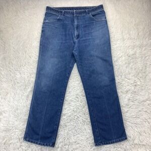 Wrangler‎ Jeans 36x30 Blue Pants Western Straight Stretch Work Denim Tag 38x32